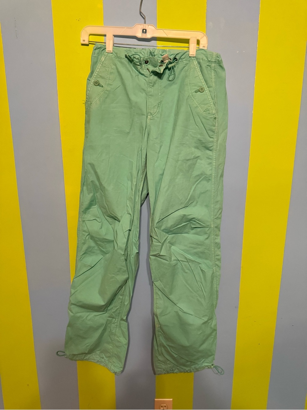 American Eagle Women’s Light Greenish blue Casual Drawstring Pants size small l